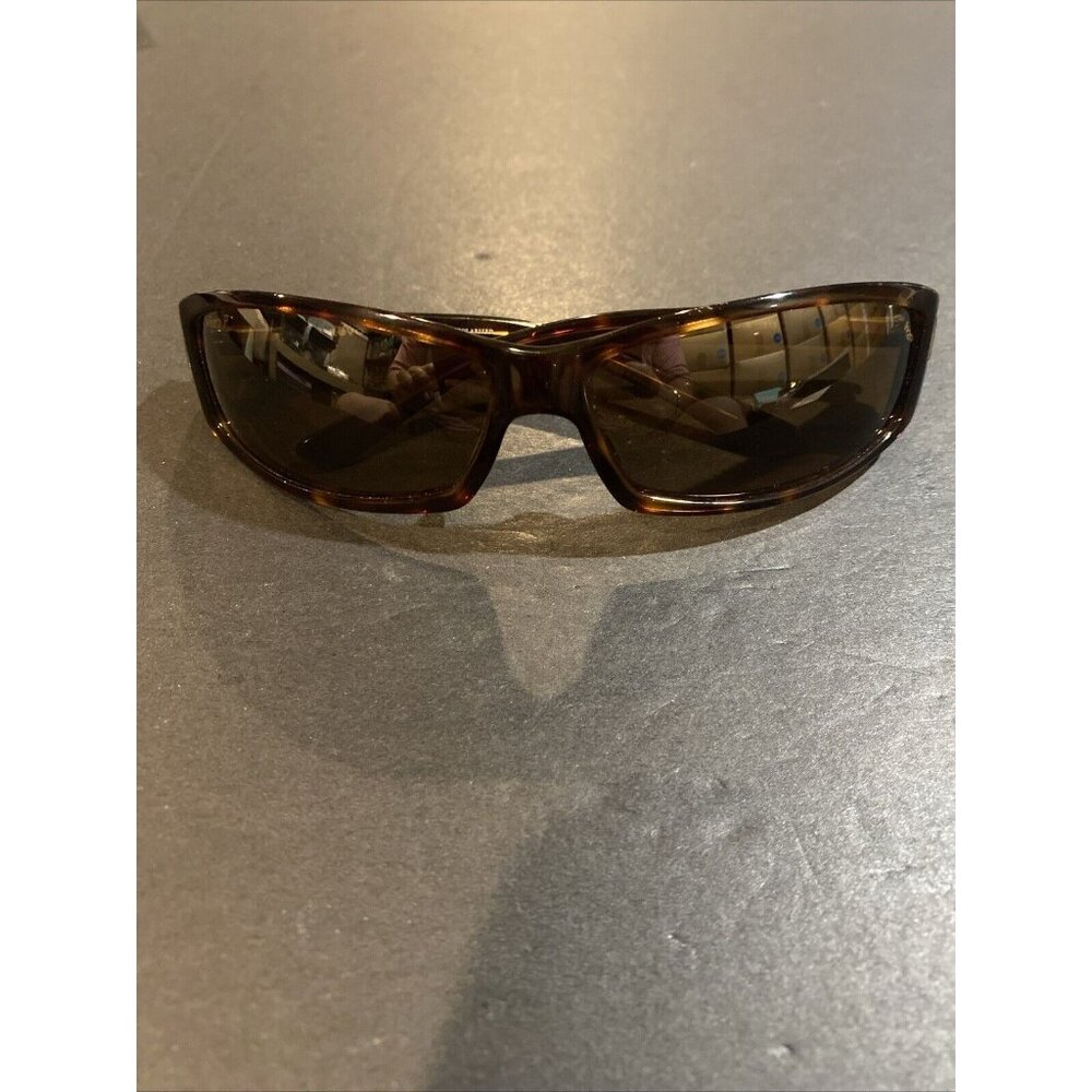 REVO 2031 62[]14 115 BROWN POLARIZED CRYSTAL SLEEK TORTOISE WRAP FLEX SUNGLASSES - Picture 2 of 9